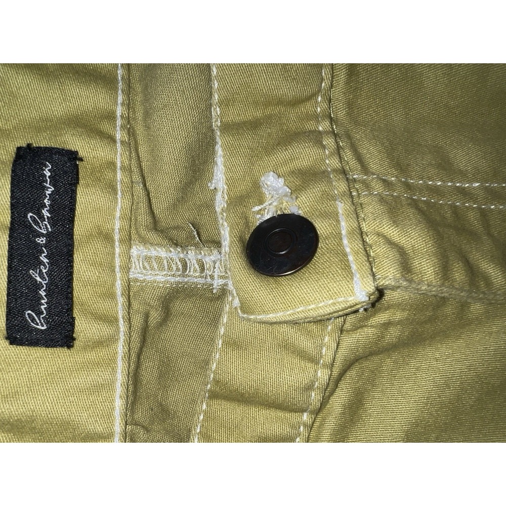 Hunter & Brown Lime Green Womens Small Wide Leg Cargo Grunge Pants Boho Wear - Picture 5 of 6